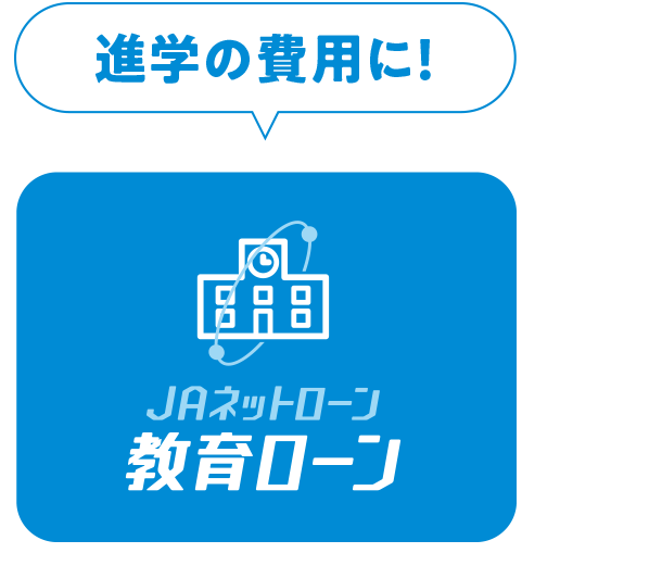 進学の費用に|JAネットローン|教育ローン